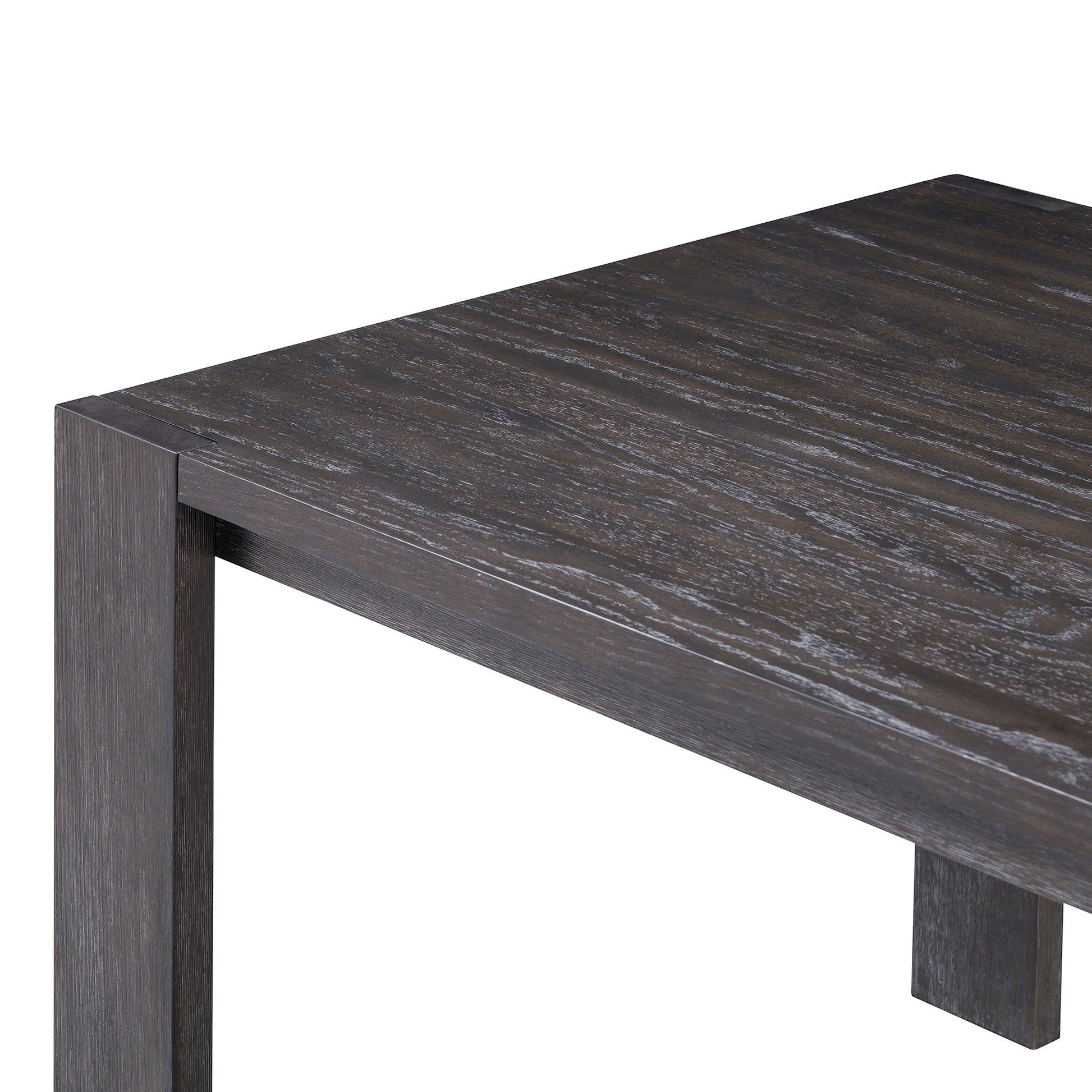 TREXM 3-piece Farmhouse Style Simple Dining Set, Dining Table and 2 Benches, for Dining Room, Kitchen and Living Room (Espresso)