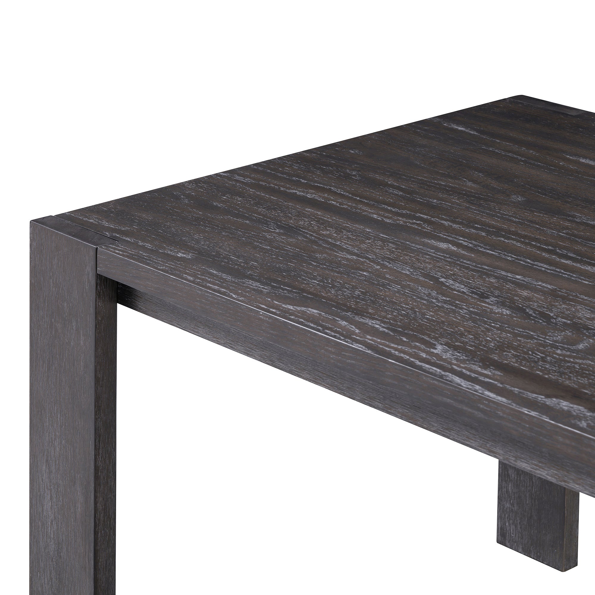 TREXM 3-piece Farmhouse Style Simple Dining Set, Dining Table and 2 Benches, for Dining Room, Kitchen and Living Room (Espresso)