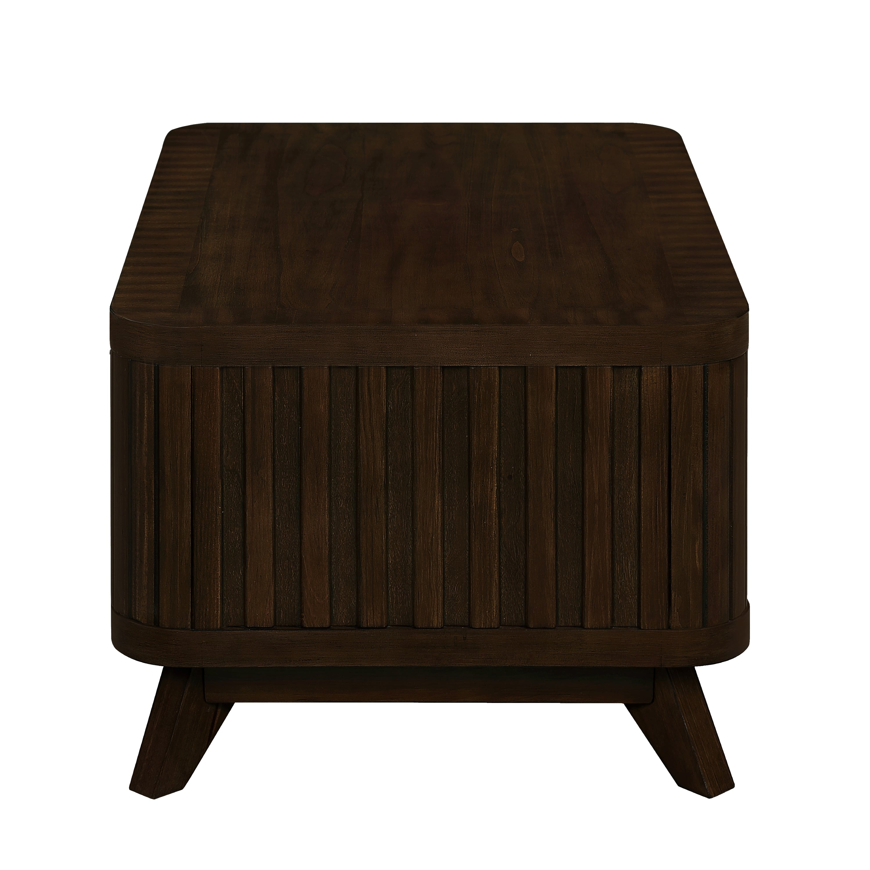 Rectangular Wood Coffee Table for Living Room, 41.5-Inch Coffee Table with Solid Wood Legs, Wood Center Table Tea Table with Open Storage Shelf. Easy Assembly,  Espresso