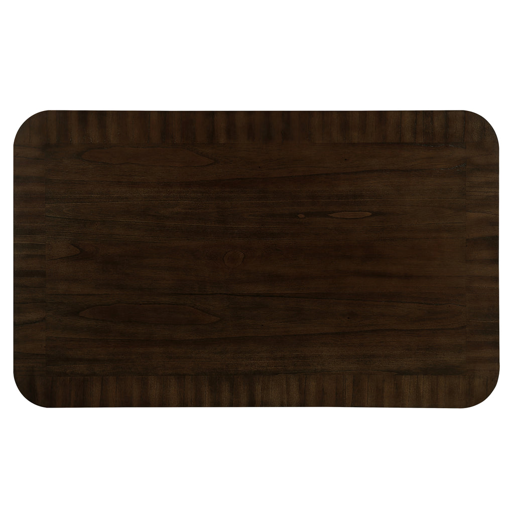 Rectangular Wood Coffee Table for Living Room, 41.5-Inch Coffee Table with Solid Wood Legs, Wood Center Table Tea Table with Open Storage Shelf. Easy Assembly,  Espresso