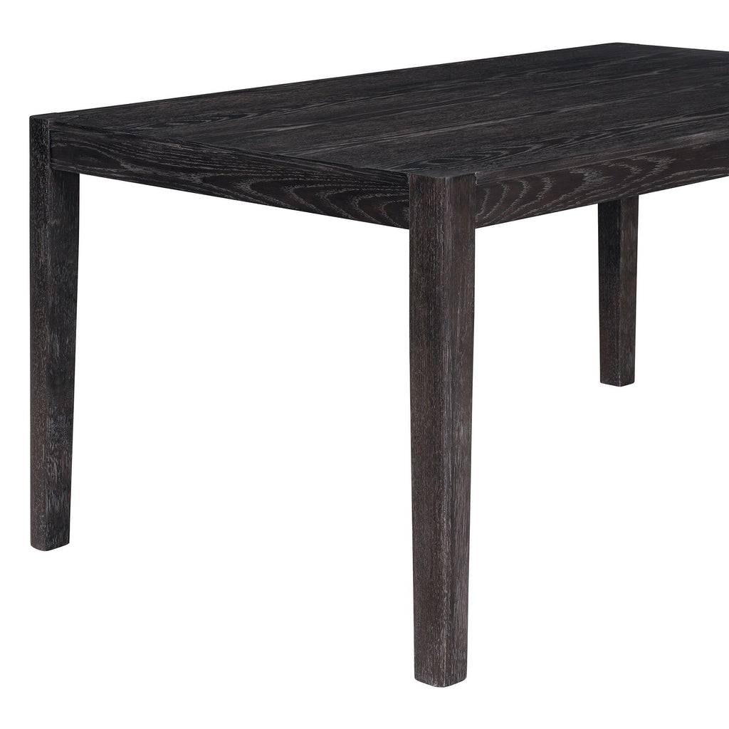 Espresso Retro 7-Piece Wood Dining Table Set for 6.