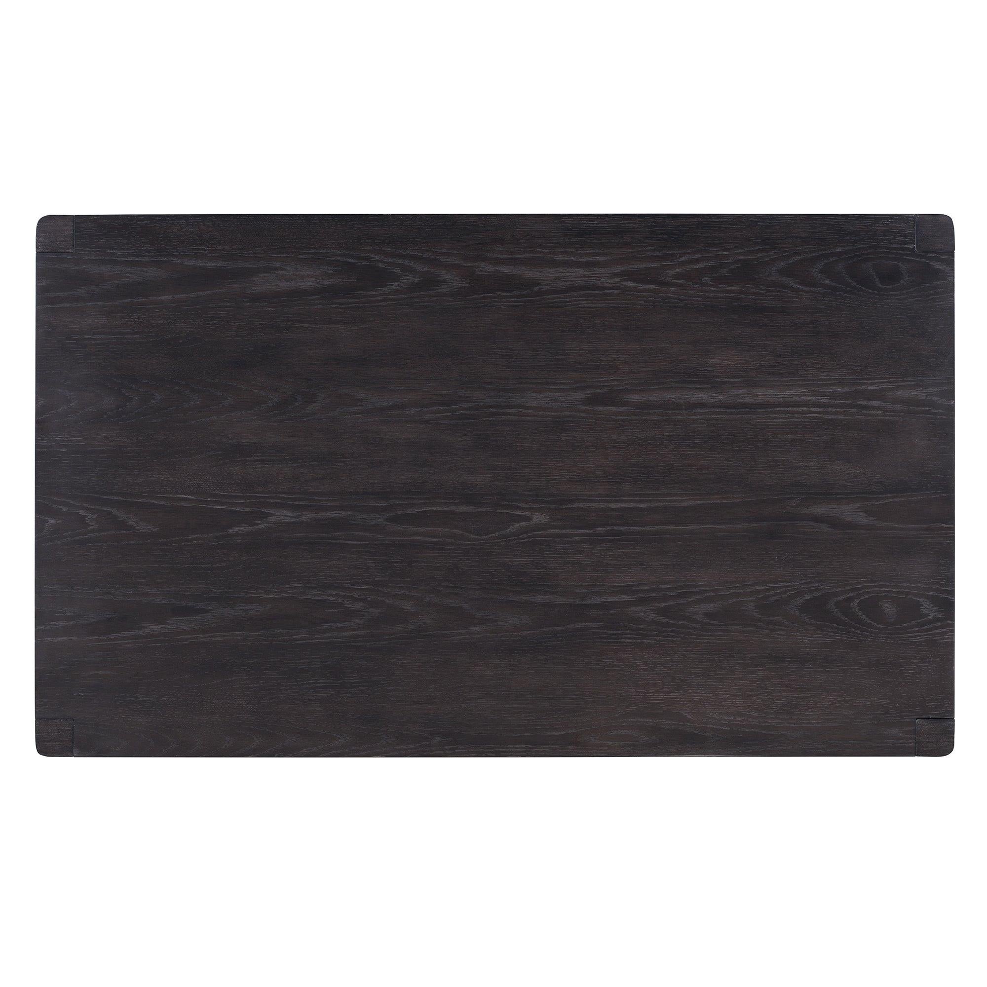 Espresso Retro 7-Piece Wood Dining Table Set for 6.