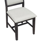 Espresso Retro 7-Piece Wood Dining Table Set for 6.