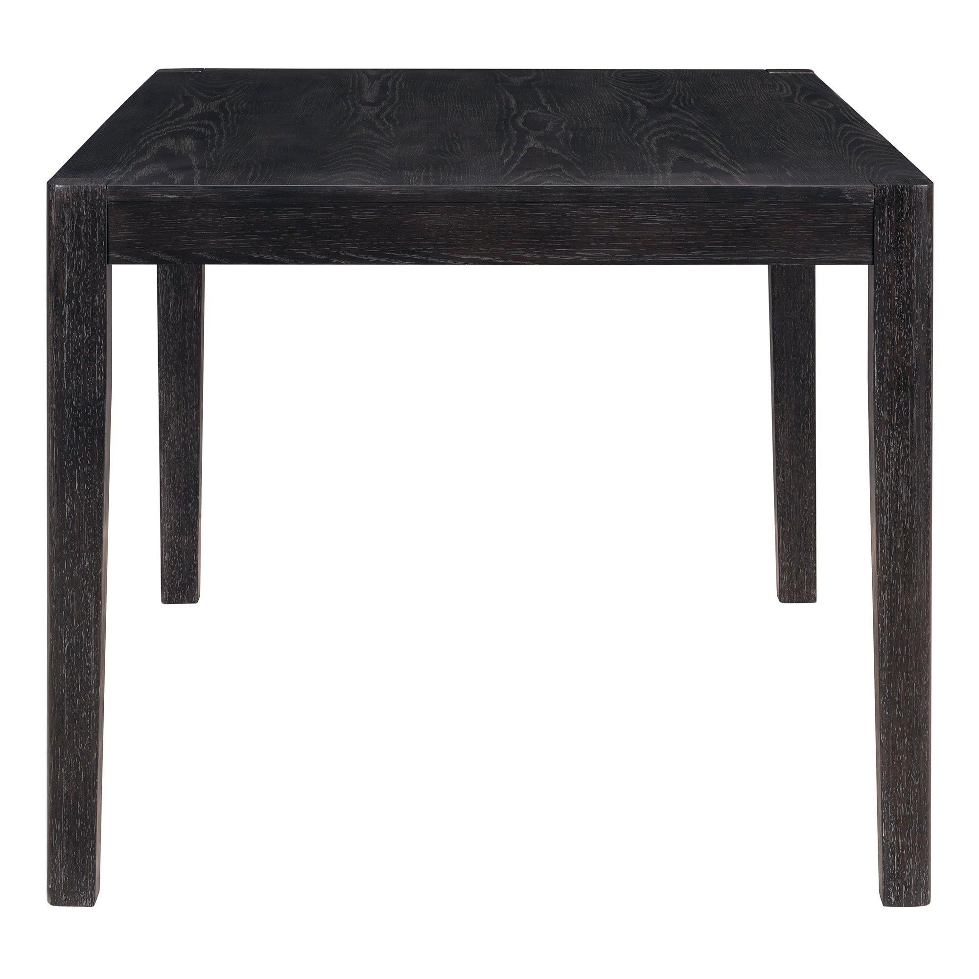 Espresso Retro 7-Piece Wood Dining Table Set for 6.