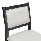 Espresso Retro 7-Piece Wood Dining Table Set for 6.