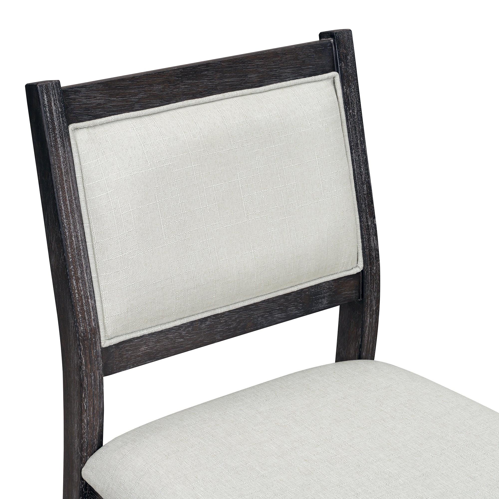 Espresso Retro 7-Piece Wood Dining Table Set for 6.