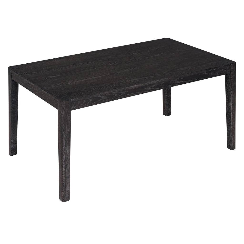 TREXM 7-Piece Retro Dining Table Set for 6, 1 Rectangular Wood Dining Table Set for 6 with Upholstered Chairs for Dining Room and Kitchen (Espresso)