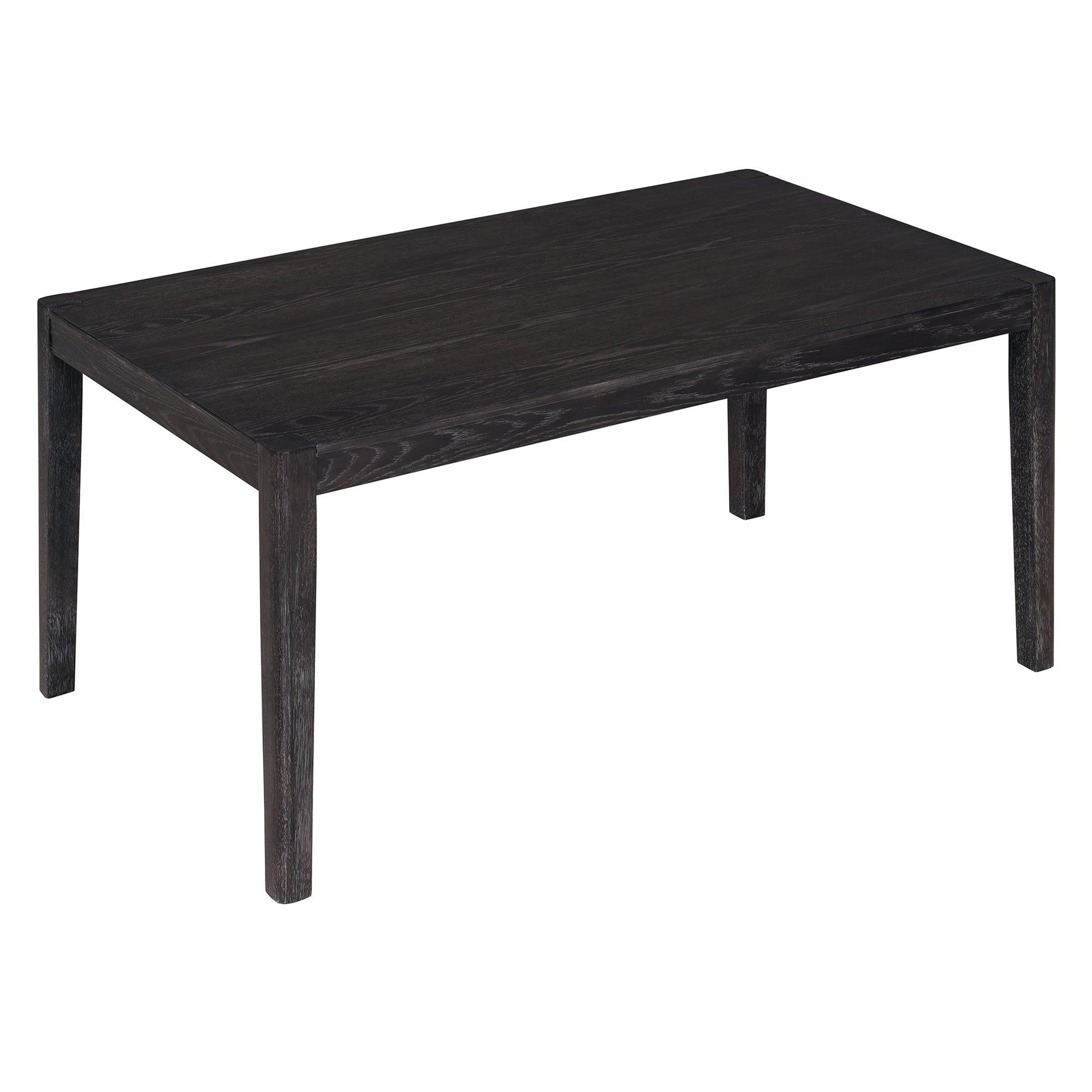 TREXM 7-Piece Retro Dining Table Set for 6, 1 Rectangular Wood Dining Table Set for 6 with Upholstered Chairs for Dining Room and Kitchen (Espresso)