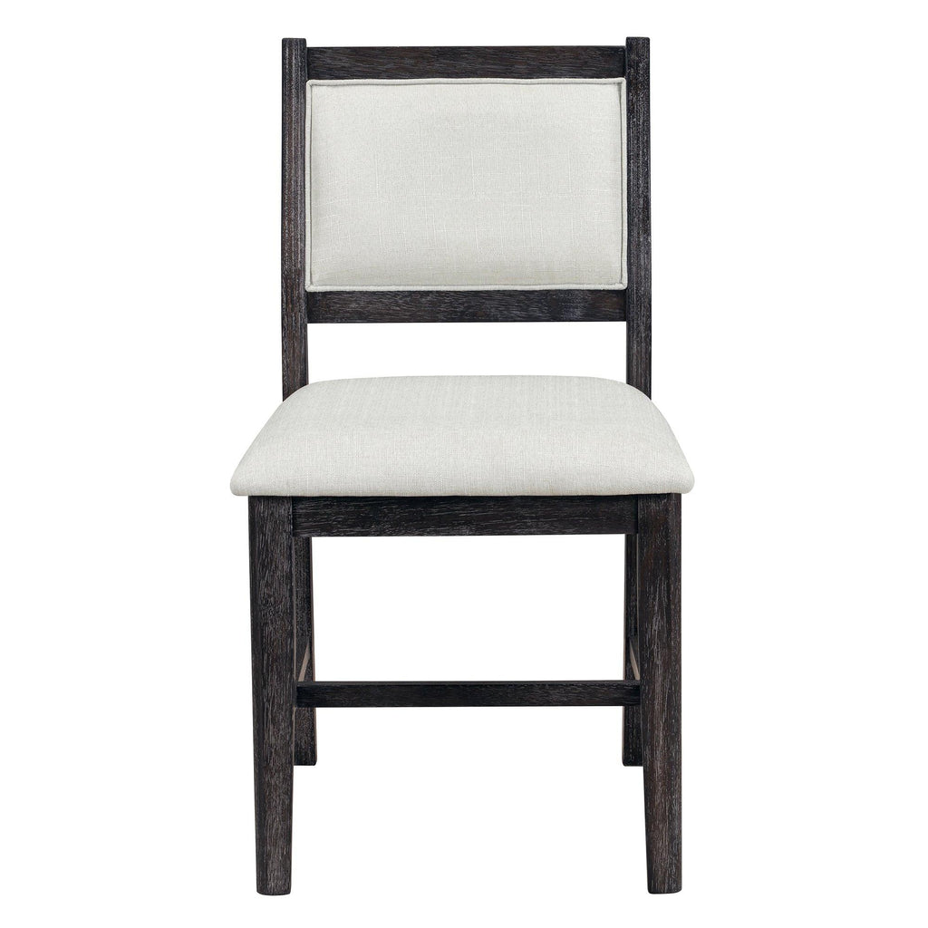 TREXM 7-Piece Retro Dining Table Set for 6, 1 Rectangular Wood Dining Table Set for 6 with Upholstered Chairs for Dining Room and Kitchen (Espresso)