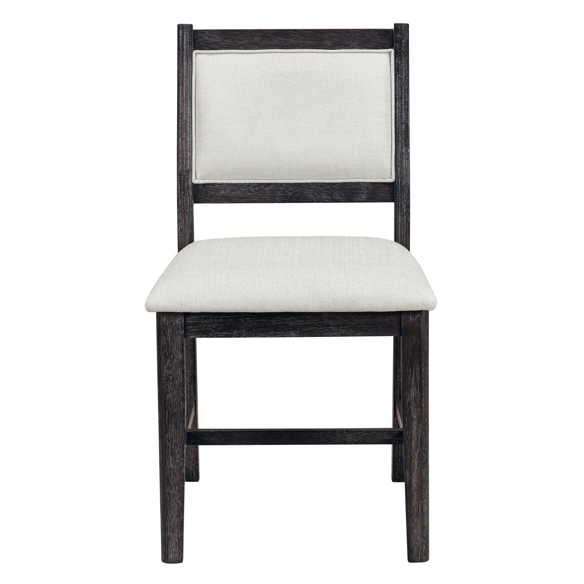 TREXM 7-Piece Retro Dining Table Set for 6, 1 Rectangular Wood Dining Table Set for 6 with Upholstered Chairs for Dining Room and Kitchen (Espresso)