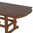 TOPMAX 6 Pieces 78inch Extendable Wood Dining Table Set with Bench, Traditional Kitchen Table Set with 18inch Removable Leaf and 4 Upholstered Dining Chairs, Espresso+Beige Dining Table Set