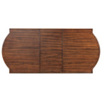 TOPMAX 6 Pieces 78inch Extendable Wood Dining Table Set with Bench, Traditional Kitchen Table Set with 18inch Removable Leaf and 4 Upholstered Dining Chairs, Espresso+Beige Dining Table Set