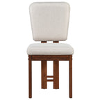 TOPMAX 6 Pieces 78inch Extendable Wood Dining Table Set with Bench, Traditional Kitchen Table Set with 18inch Removable Leaf and 4 Upholstered Dining Chairs, Espresso+Beige Dining Table Set