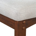 TOPMAX 6 Pieces 78inch Extendable Wood Dining Table Set with Bench, Traditional Kitchen Table Set with 18inch Removable Leaf and 4 Upholstered Dining Chairs, Espresso+Beige Dining Table Set