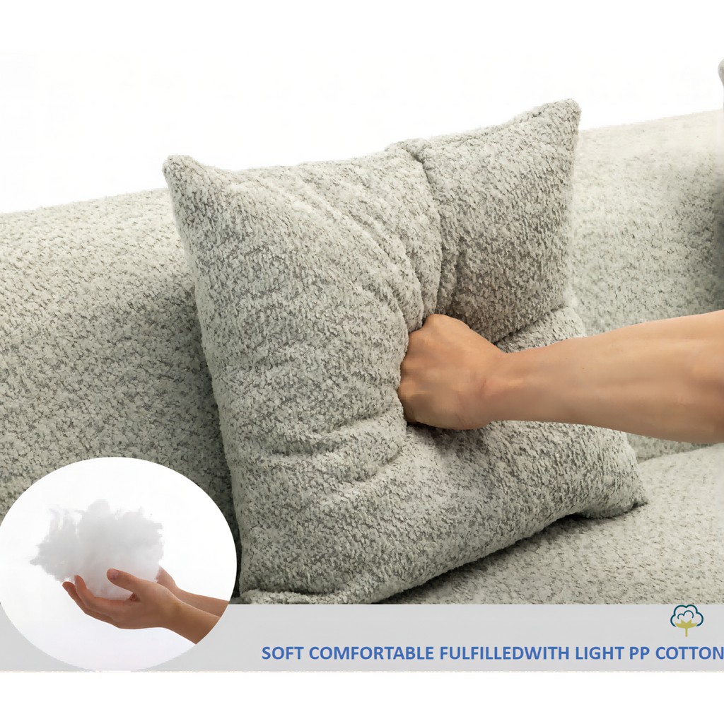 [VIDEO PROVIDED][ New And Upgraded Extended Edition]Modular sofa , modern minimalist style sofa,  upholstered ,  free combination, round fiber fabric, anti-wrinkle fabric,Dimension extension,Green