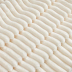 Slipcovered Long Sofa, 4 Seater Sofa with Removable Cover, Extra Deep Couch for Living Room, Corduroy Fabric Cloud Like Comfy Sofa Couch, Cream Corduroy Fabric