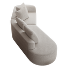 Modern Upholstered Oversized Sectional Sofa, 112-Inch Chenille 4-Seater Extra Deep & Wide Seat Curved Cloud Couch with 4 Throw Pillows, Free Combination Sofa Couch for Living Room,Bedroom