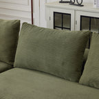 108*68 inch extra large deep modular sofa, cloud sofa 4-person sofa, can sit or lie down, living room corduroy modular sofa, no assembly required, green