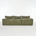 108*68 inch extra large deep modular sofa, cloud sofa 4-person sofa, can sit or lie down, living room corduroy modular sofa, no assembly required, green