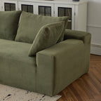 108*68 inch extra large deep modular sofa, cloud sofa 4-person sofa, can sit or lie down, living room corduroy modular sofa, no assembly required, green