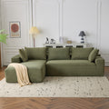 108*68 inch extra large deep modular sofa, cloud sofa 4-person sofa, can sit or lie down, living room corduroy modular sofa, no assembly required, green