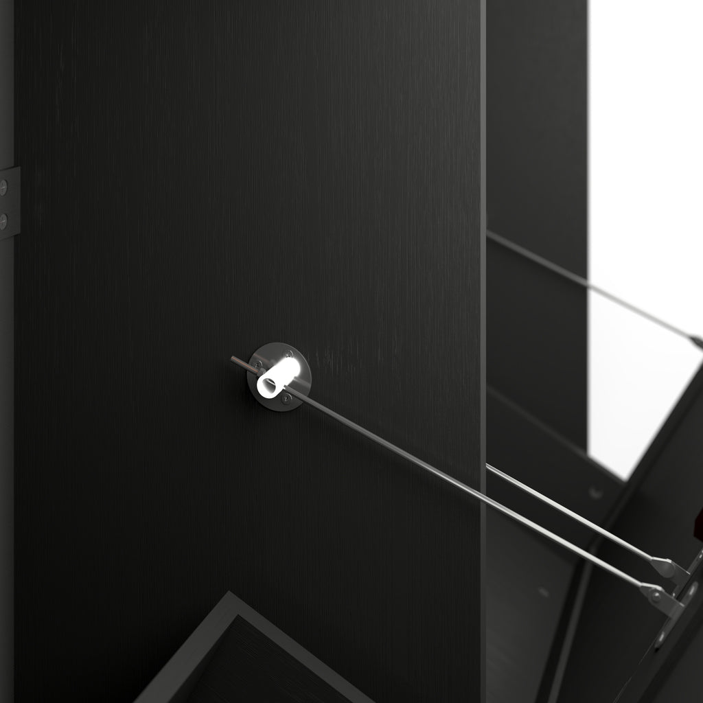 Farmhouse Black Double Tilt Out Trash Cabinet with Hideaway Drawer and Barn Door Style, Engineered Wood, 39.3''×13''×34.45'' Trash Bin