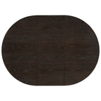 TOPMAX Farmhouse Extendable Round Dining Table Set for 4, 5-Piece Kitchen Table Set with 4 Upholstered Chairs and 16inch Removable Leaf for Small Places, Espresso+Beige Dining Table Set