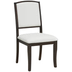 TOPMAX Farmhouse Extendable Round Dining Table Set for 4, 5-Piece Kitchen Table Set with 4 Upholstered Chairs and 16inch Removable Leaf for Small Places, Espresso+Beige Dining Table Set