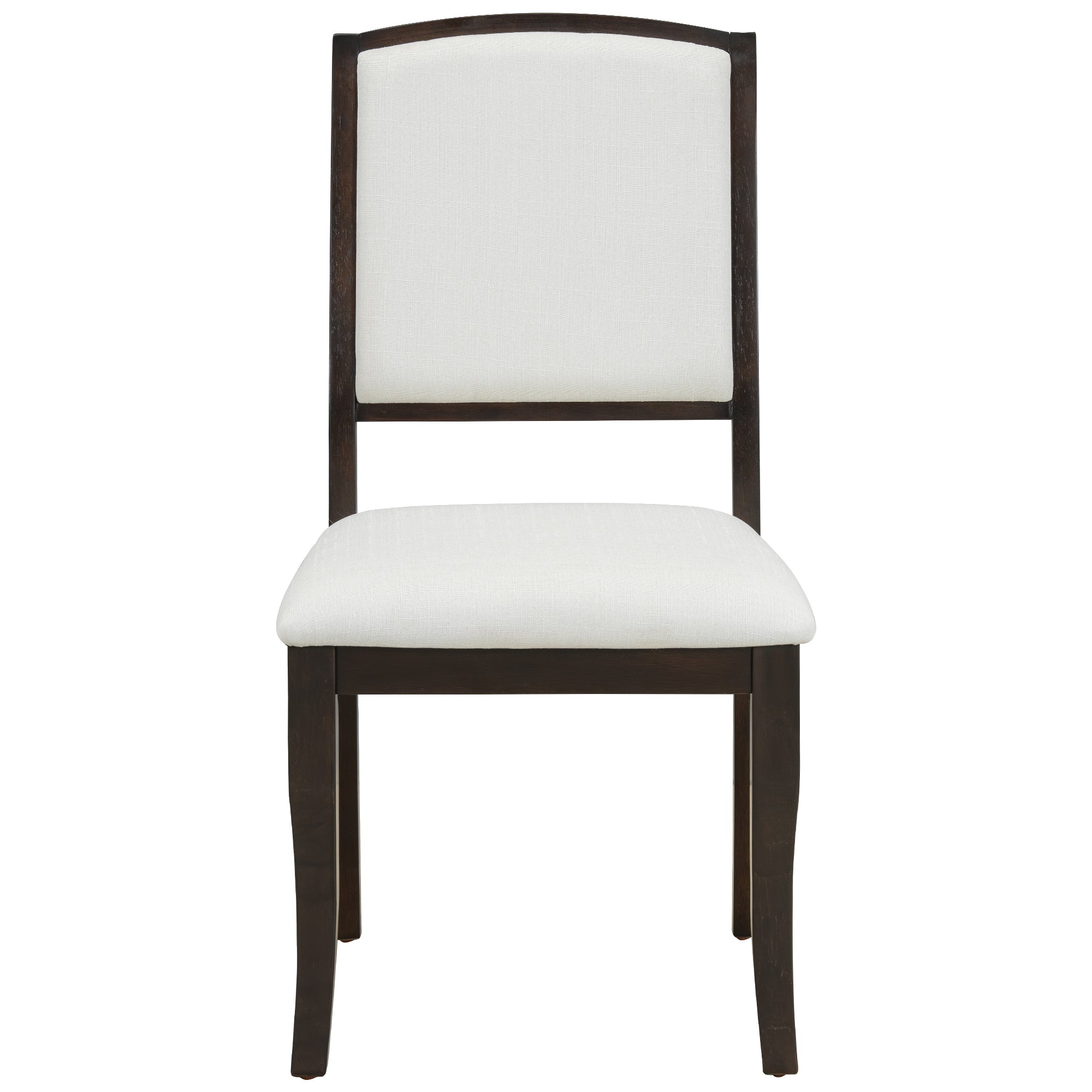 TOPMAX Farmhouse Extendable Round Dining Table Set for 4, 5-Piece Kitchen Table Set with 4 Upholstered Chairs and 16inch Removable Leaf for Small Places, Espresso+Beige Dining Table Set