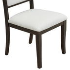 TOPMAX Farmhouse Extendable Round Dining Table Set for 4, 5-Piece Kitchen Table Set with 4 Upholstered Chairs and 16inch Removable Leaf for Small Places, Espresso+Beige Dining Table Set