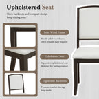 TOPMAX Farmhouse Extendable Round Dining Table Set for 4, 5-Piece Kitchen Table Set with 4 Upholstered Chairs and 16inch Removable Leaf for Small Places, Espresso+Beige Dining Table Set