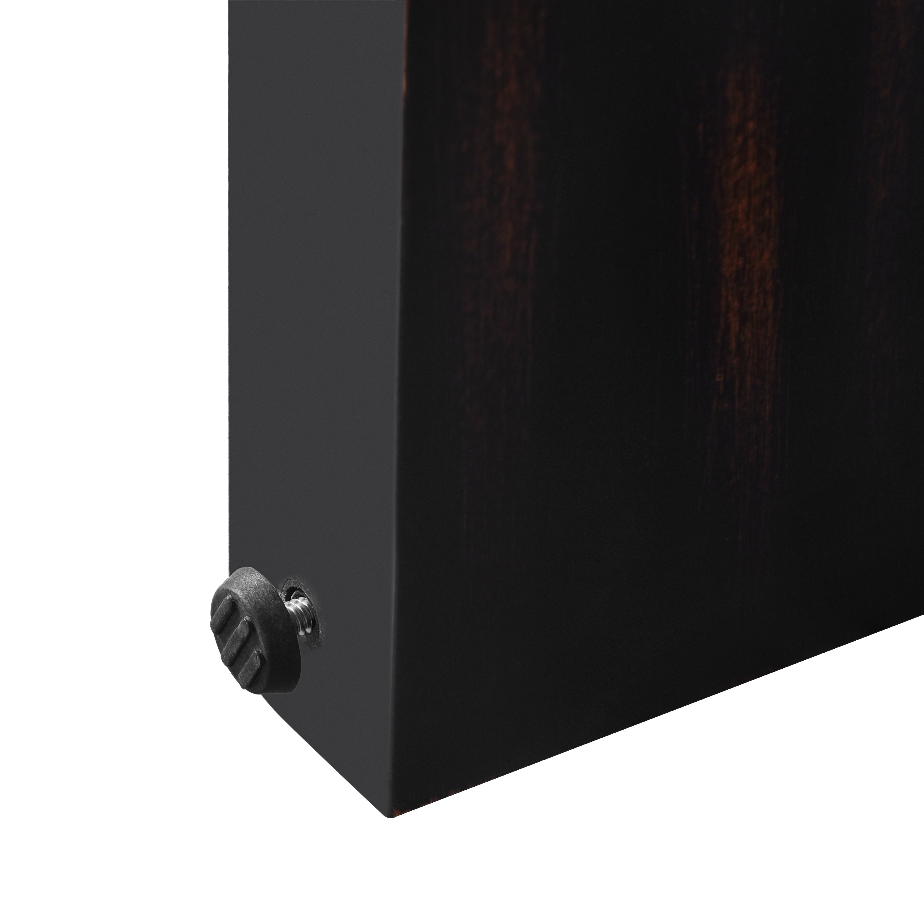 TREXM Curved Console Table with Storage, Wooden Entryway Table with 2 Drawers, Farmhouse Rustic Console Tables for Entryway, Hallway, Living Room, Distressed Black