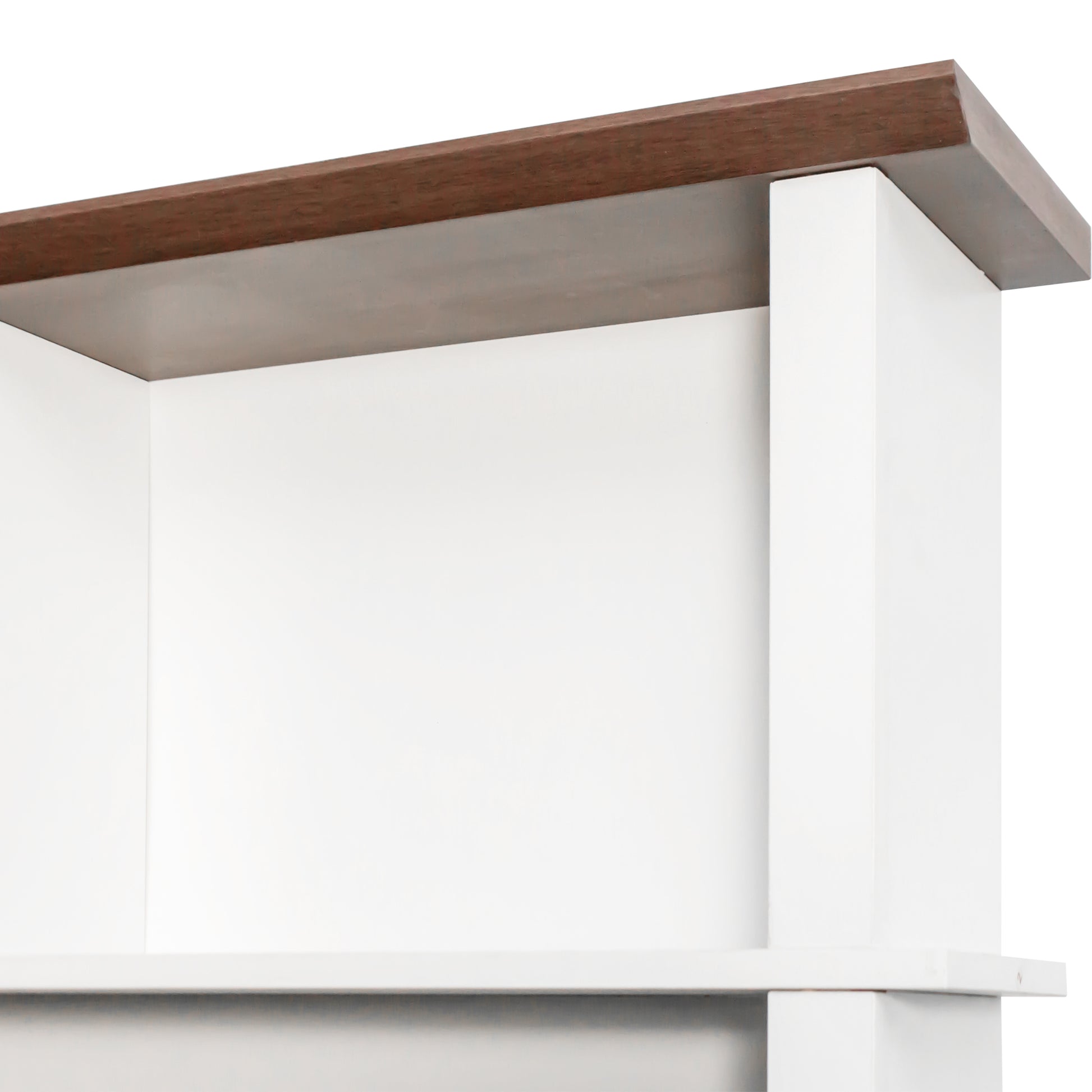 ON-TREND Farmhouse 4-in-1 Hall Tree with 6 Hooks, Practical Walnut Entryway Bench with Adjustable Shelves, Wooden Style Rustic Shoe Organizer with 16 Open Compartments for Mudroom, Living Room, White