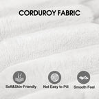 Cloud Sofa,Corduroy Fabric,Deep Seat Couches,Double-layer design,Removable Cushion,No Assembly, DIY Combination for Living room, Bedroom,Conference room ,Apartment,White