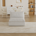 Cloud Sofa,Corduroy Fabric,Deep Seat Couches,Double-layer design,Removable Cushion,No Assembly, DIY Combination for Living room, Bedroom,Conference room ,Apartment,White