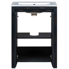 24x18x34 Inches Vintage Style Small Bathroom Vanity Combo with Ceramic Sink, 2 Soft-close Doors - Groovy Boardz