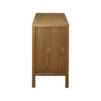 Accent Cabinet with Adjustable Shelves Natural Elm Finish 47.5 Inches Storage Cabinet