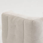 Fluffy White Velvet Bean Bag Chair 38.5" x 36.6" x 30" Inches.