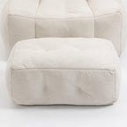 Fluffy bean bag chair, comfortable bean bag for adults, super soft lazy sofa chair with memory foam and ottoman, indoor modern focus bean bag chair for living room, bedroom, apartment