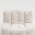 Fluffy bean bag chair, comfortable bean bag for adults, super soft lazy sofa chair with memory foam and ottoman, indoor modern focus bean bag chair for living room, bedroom, apartment