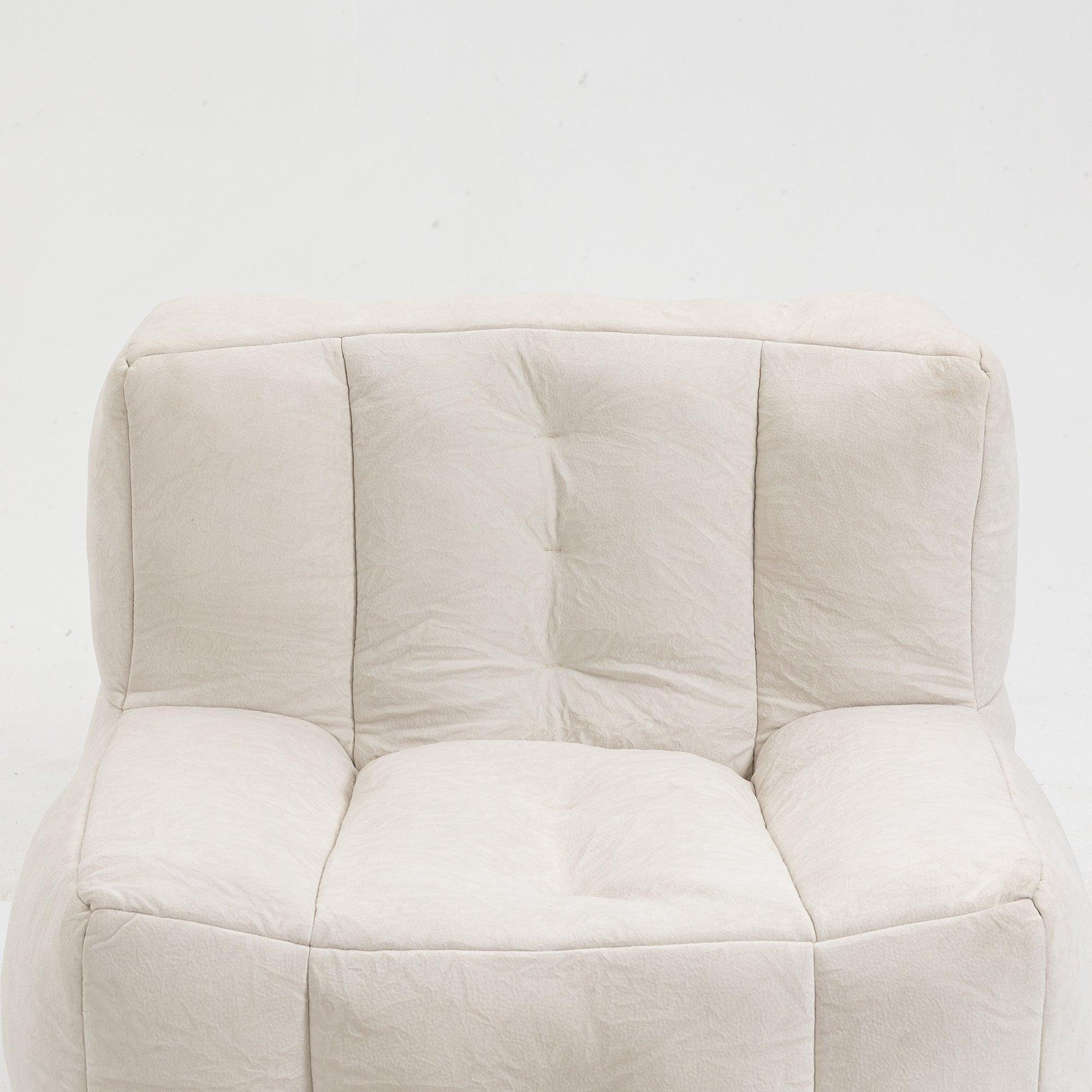 Fluffy bean bag chair, comfortable bean bag for adults, super soft lazy sofa chair with memory foam and ottoman, indoor modern focus bean bag chair for living room, bedroom, apartment