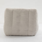 Fluffy White Velvet Bean Bag Chair 38.5" x 36.6" x 30" Inches.