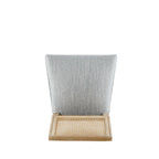 Vintage Inspired French Country Dining Chairs Set - Elegant Cane Backrest & Upholstered Seats - Rustic Weathered Finish - Solid Rubberwood Frame