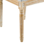 French Country Dining Chairs Set of 4 - Cane Backrest & Upholstered Seats, Rustic Weathered Finish, Solid Rubberwood - Grayish Green