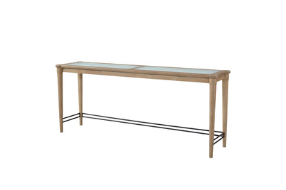 Frosted Glass Console Table With 3 Stools