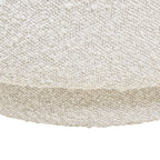 Fuji 15" Mushroom Footstool Ottoman, Ivory White Boucle