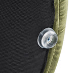 Fuji 19' Oversized Round Storage Ottoman, Olive Green Performance Velvet