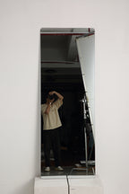 56'x 15' inch Full Body round corner mirror for Living Room Bedroom Cloakroom Wall hanging with hanging hole High quality 5mm silver mirror Explosion-proof glass