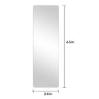 56'x 15' inch Full Body round corner mirror for Living Room Bedroom Cloakroom Wall hanging with hanging hole High quality 5mm silver mirror Explosion-proof glass