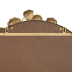 51.5" x 29" Full Length Arched Wall Mirror with Golden Leaf Accents, Decorative Mirror for Living Room Bedroom - Groovy Boardz